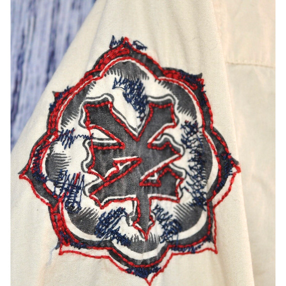 RARE Vintage Zoo York Button Down Long Sleeve Shirt Embroidered Men's M - Picture 6 of 7